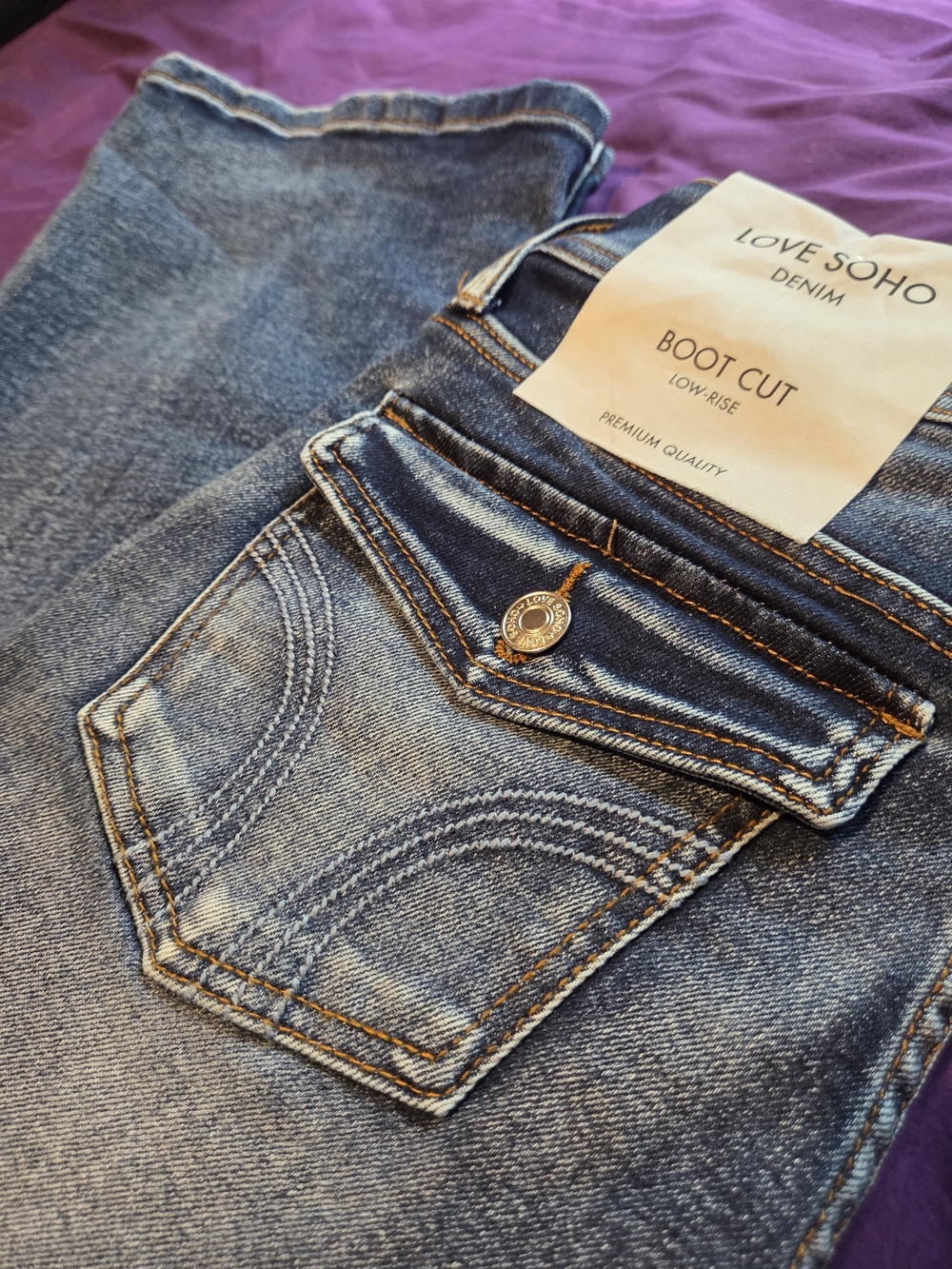 Love Soho Boot Cut Low-Rise Jeans